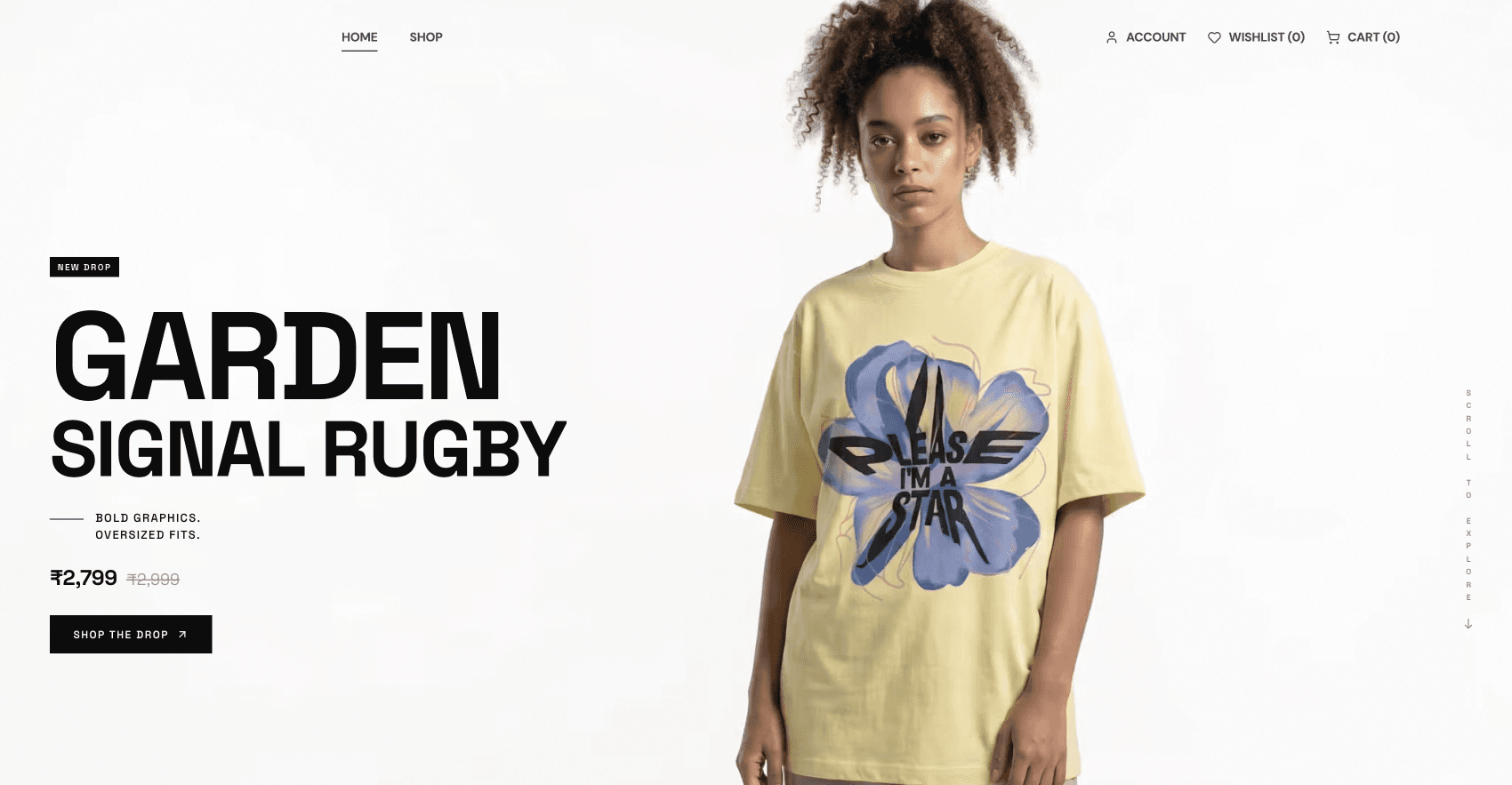 WhyClub desktop storefront with campaign-led shopping layout